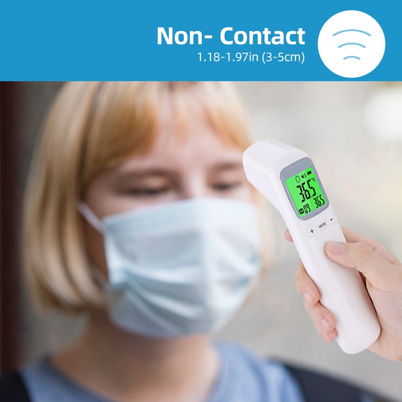 Non-Contact Infrared Thermometer for Forehead Instant Accuracy Readings Fever Alarm 32 Readings Memory Recall LCD Display Digital Thermometer for Adults and Kids - Image 4