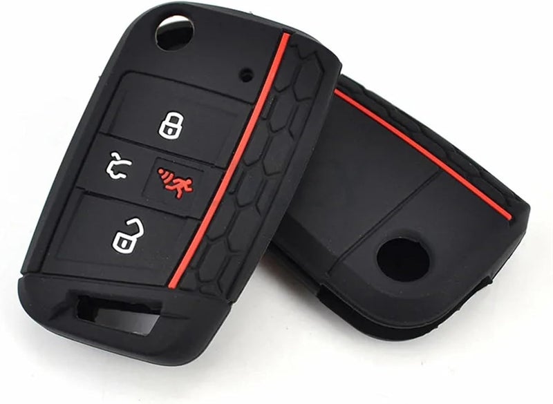 QASULER 4 Button Silicone Car Key Cover Case - Image 1