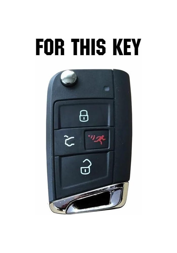 QASULER 4 Button Silicone Car Key Cover Case - Image 2