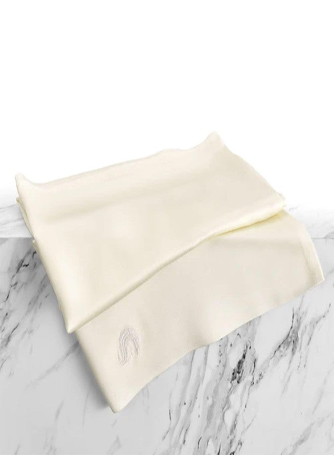 Sleepgram 100% Mulberry Silk Pillowcase, Breathable Cooling Hypoallergenic Grade 6A Silk Pillowcase for Hair & Skin, Standard Size, Ivory - Image 4