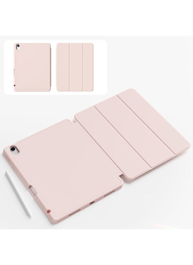 For Ipad10 Protective Cover 2024 13 Flat Air6 Computer Pro11 Shell 10.9mini7 With Pen Slot-Color:Baby Powder (pen Slot Back Stick)-Applicable Model:Pro7-13 Inch (M4)  (right Pen Slot)  - Image 1