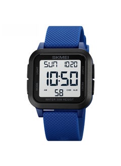 Waterproof Luminous Digital Watch for Teens Blue White machine