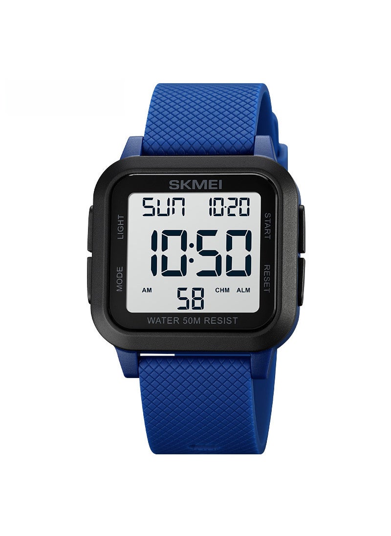 Generic - Waterproof Luminous Digital Watch for Teens Blue White machine - Image 1