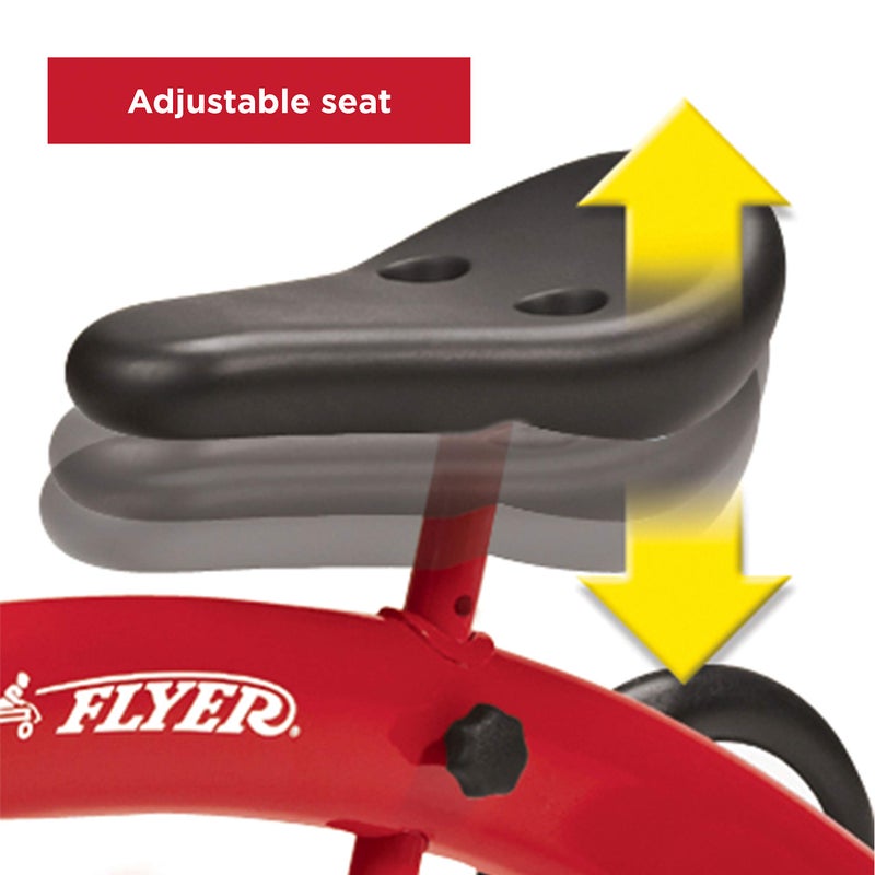 Radio Flyer راديو فلاير سكووت أباوت دراجة للأطفال من عمر 1-3 سنوات، أربع عجلات لاستقرار السكوتر وتوجيه يعمل لركوب سهل في الداخل والخارج - Image 5