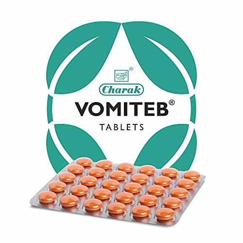 Charak Pharma Vomiteb Tablet for Nausea and Vomiting - 30 Tablets (Pack of 3) - Image 1