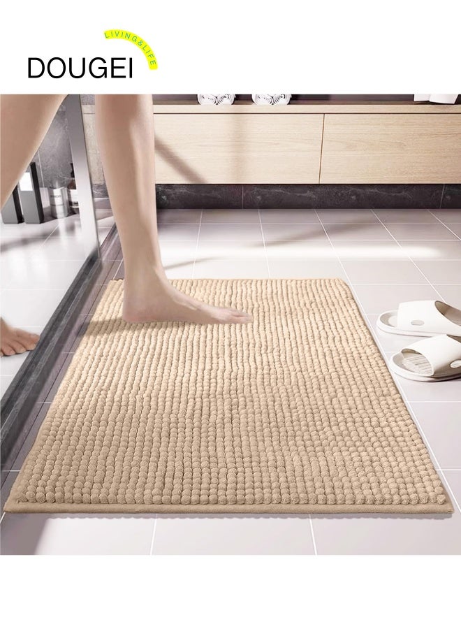 DOUGEI Bathroom Rug Mat, 40x60 cm Anti-Slip Extra Soft and Absorbent Shaggy Rugs, Washable Bathroom Rugs and Mats for Shower, Plush Carpet Mats for Tub, Shower Bath Room Floor Mats - Image 2
