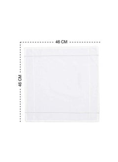 Garden Of Arts Garden Of Arts Men's Premium White Base Coloured Border Cotton Handkerchief set of 3 piece  - Image 2
