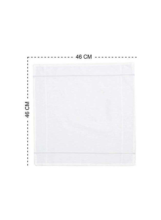 Garden Of Arts - Garden Of Arts Men's Premium White Base Coloured Border Cotton Handkerchief set of 3 piece - Image 1