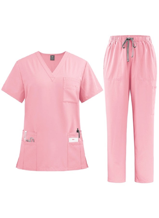 2-Piece Medical Scrubs with Many Pockets for Women - Breathable Cool Stretch Fabric Scrub for Doctor, Nurse and Dentist(Top & Pant Scrubs Set) - pzsku/Z23C181F1C2861B0C109DZ/45/_/1717563326/cbb30d0f-32dd-47fc-8bfe-edd0b482da14