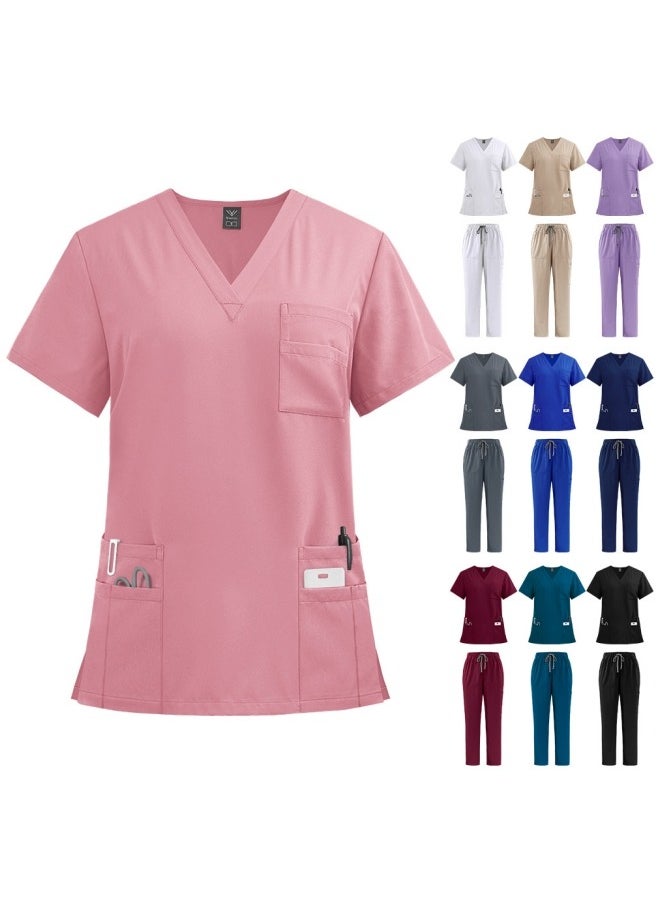 2-Piece Medical Scrubs with Many Pockets for Women - Breathable Cool Stretch Fabric Scrub for Doctor, Nurse and Dentist(Top & Pant Scrubs Set) - pzsku/Z23C181F1C2861B0C109DZ/45/_/1722838701/cf68c786-a9ae-44e7-a9ac-f919b673241b