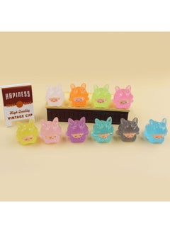 Generic [Yunmeng Series Collection] Solid Luminous Bear Gummy Resin Ornament Pair-to-Pair Push Pushing Blind Bag-Color:Solid Color Yunmeng Little Flying Rabbit [10 Color Mixed Hair]-Specifications:One [bulk] For Complete Sets, Please Order In Multiples Of 10  - Image 4