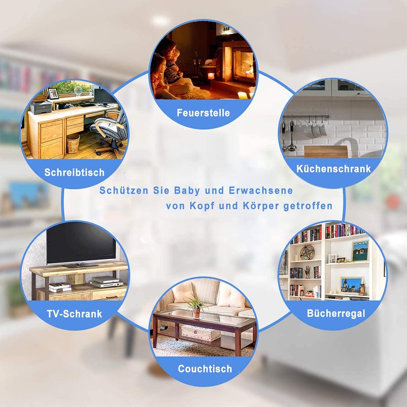 Angloria Edge Protector 100% Silicone, Baby Proofing Corners Clear Guards, Pre-Tape Adhesive Soft for Kids Safety, Child Table Cabinets Furniture Bumper (3 Foot (Pack of 1), 0.6x0.6in(Width)) - Image 2