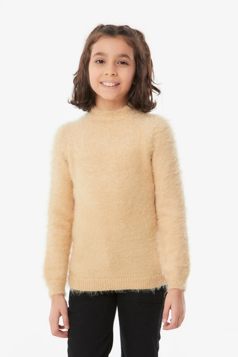 فولامودا Bearded High Collar Girl's Sweater