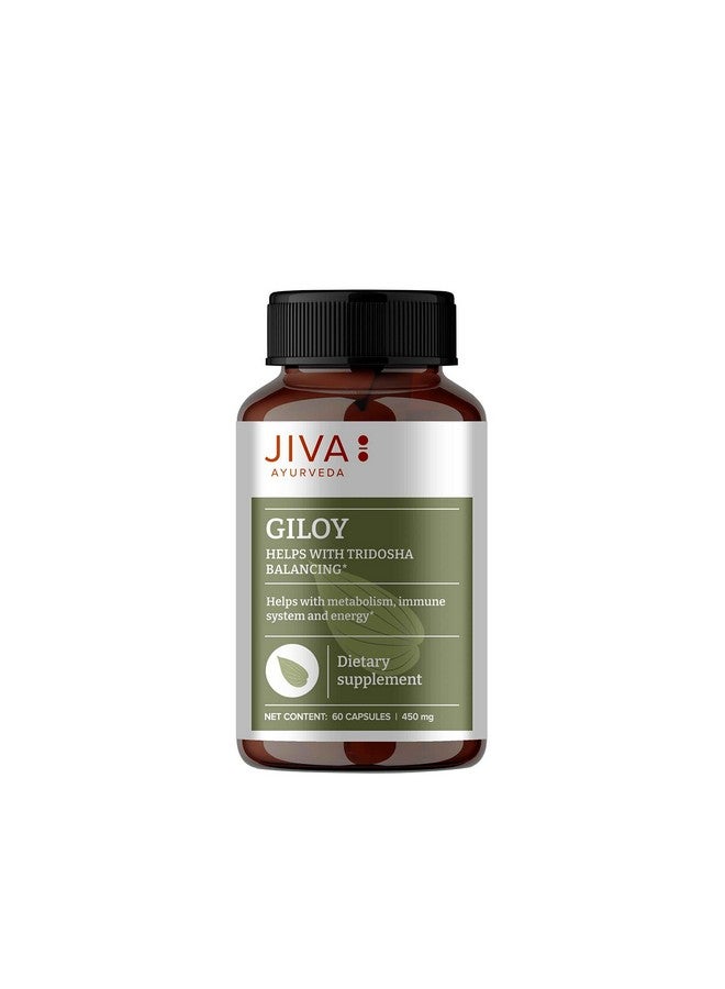 Jiva Giloy - 60 * 1 Capsule for Digestion | 100% Pure & Natural | Ageing and Immunity Boost | Herbal Supplements | Rich In Antioxidants - Image 1