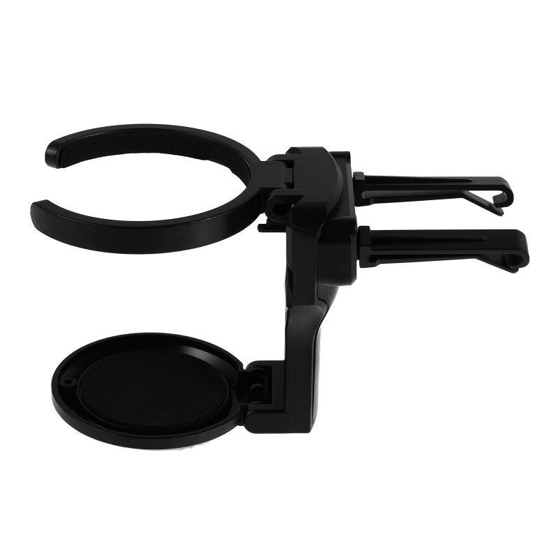 Universal Black Foldable Car Cup Holder Ashtray Multifunctional Vent Mounted Drink Rack - Image 2