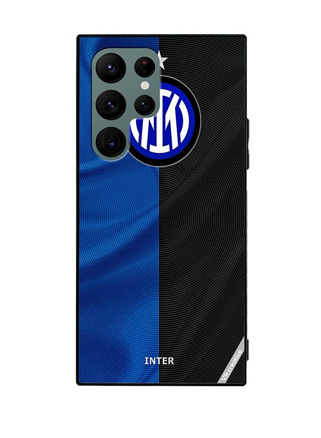 VR CREATIVE Protective Case Cover For Samsung Galaxy S22 Ultra 5G Inter Milan Logo Design Multicolour - Image 1