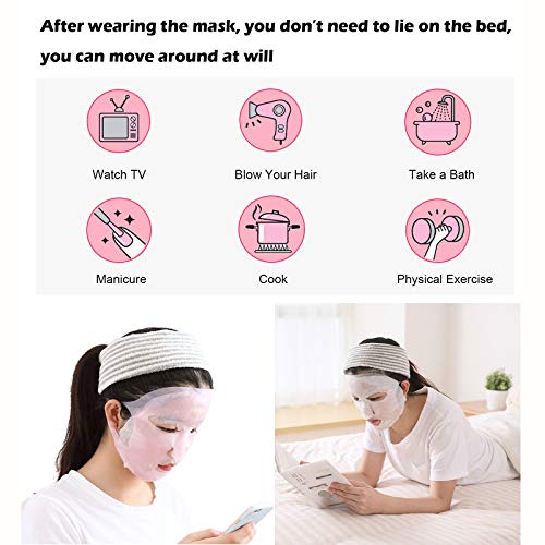 Angzhili 2 Pack Silicone Moisturizing Mask for Sheet Mask,Reusable Facial Mask Cover with Hook,Sheet Mask Cover for Slow Down the Evaporation of Mask Essence,Face Care Tool (White) - Image 2