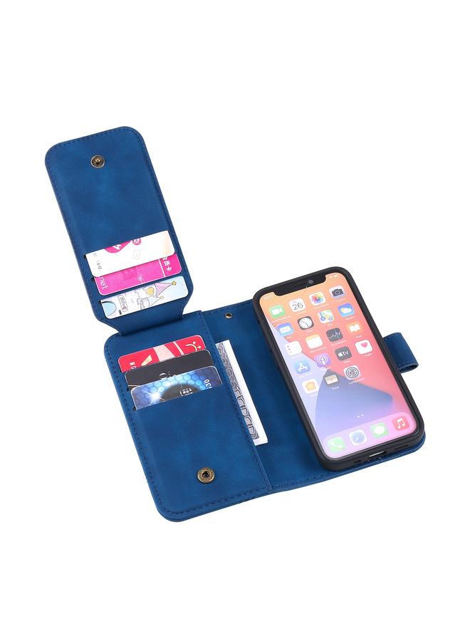 اس-توب جراب هاتف iPhone 13 من الجلد الملمس مع غطاء قابل للطي أفقيًا - Image 5