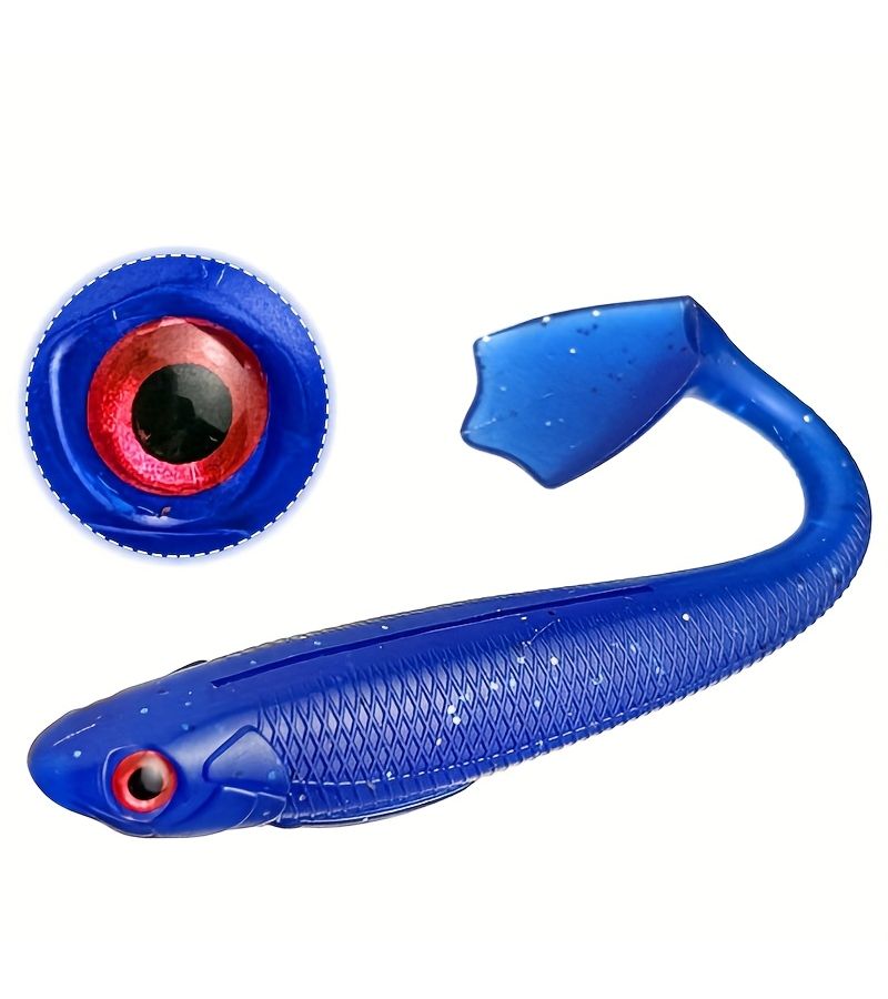 5pcs Soft Plastic Lures 70mm T Tail Paddle Baits for Saltwater Freshwater - Image 4