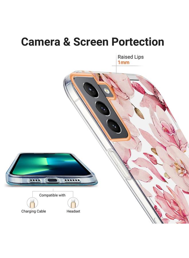 S-TOP Case For Samsung Galaxy S22 5G Ring IMD Flowers TPU Phone Case - Image 4