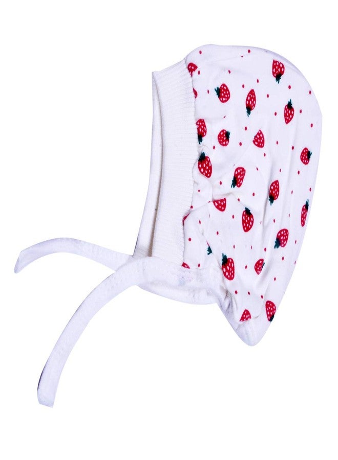 PIKIPOO Newborn Baby Boys Baby Girls Cap Soft Fabric Double Layer Tie Knot Unisex Kids Hat Infant Winter Fall Summer Bonnet Daily Essential Topi Set of 3 (0-3 Months, White) - Image 3