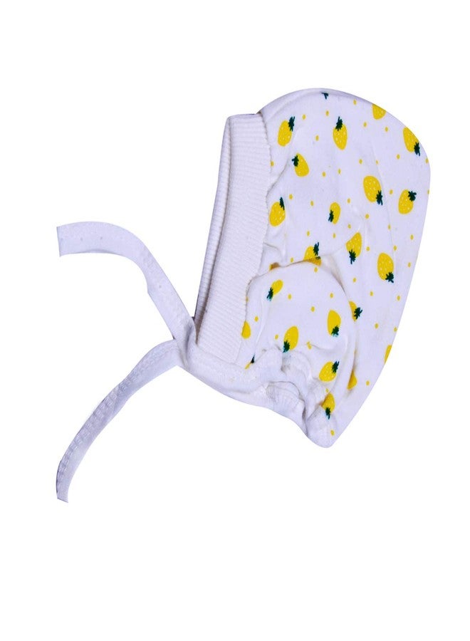 PIKIPOO Newborn Baby Boys Baby Girls Cap Soft Fabric Double Layer Tie Knot Unisex Kids Hat Infant Winter Fall Summer Bonnet Daily Essential Topi Set of 3 (0-3 Months, White) - Image 5