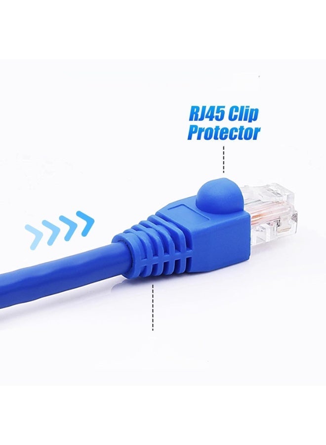 RJ45 Network Cable Sleeve, Plastic, CAT5e/CAT6, 100 Pack, with Strain Relief, Compatible with Stranded and Solid Cables, 1.02 x 0.55 x 0.25 Inch - Image 4