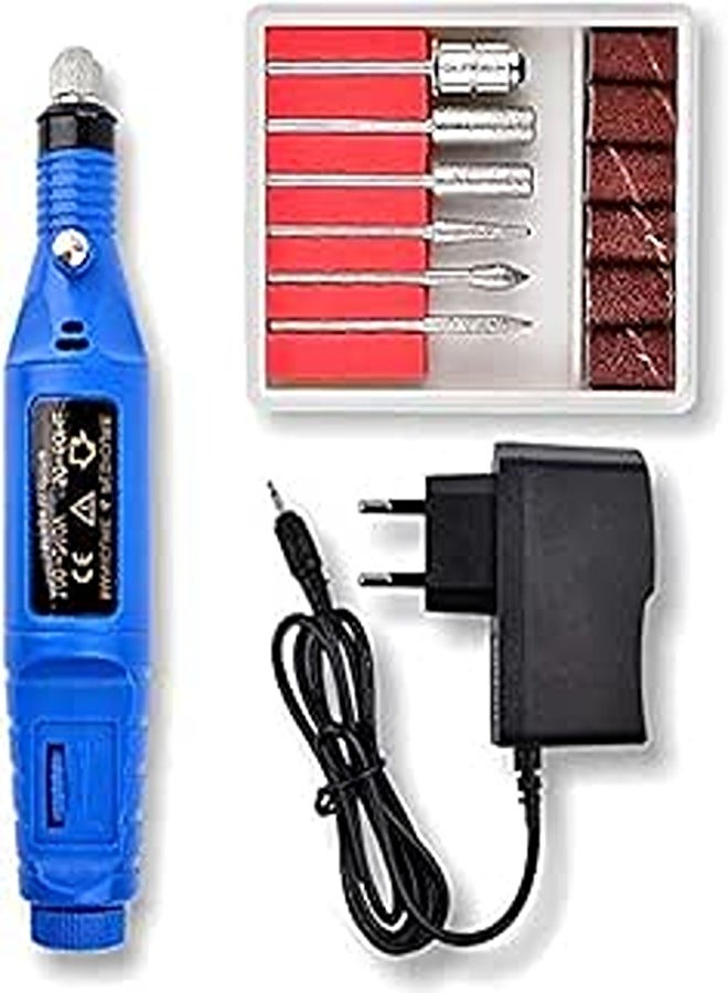 1set Power Professional Electric Manicure Machine Pen Pedicure nail File nail Tools 6 bits Drill nail Drill Machine