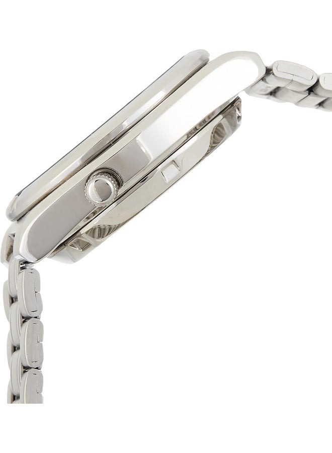 Seiko ساعة سيكو للرجال بقرص أسود وحزام من الفولاذ المقاوم للصدأ - Snk063J5، حزام فضي، عرض تناظري - Image 4