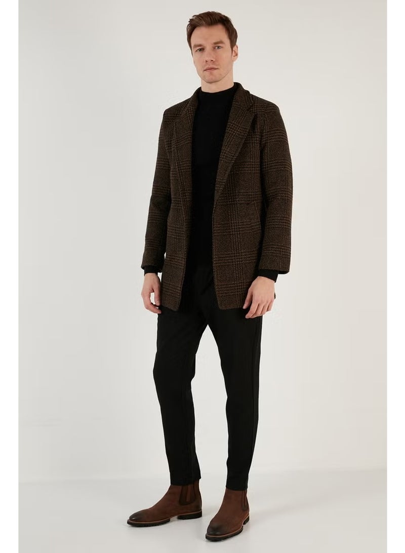 Buratti Slim Fit Single Slit Buttoned Lined Cashew Coat Men's Coat 5840110E - Image 3