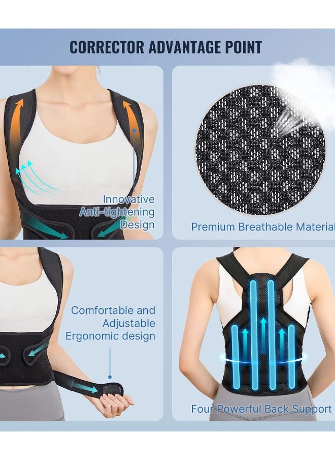 Super ZYouth Back Brace and Posture Corrector Back Straightener Belt Back Support Helps Hunchback Correction and Relieve Shoulder Neck Back Pain  - Image 3