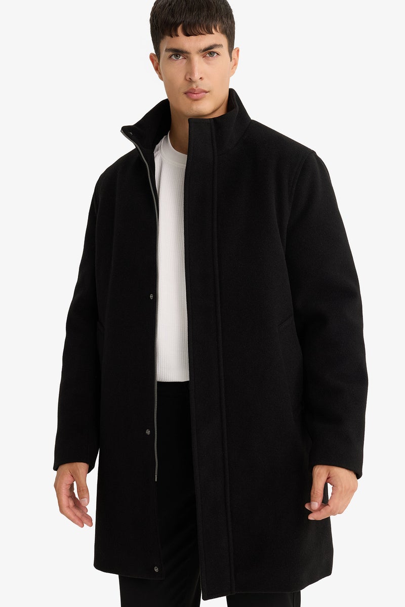 DeFacto Black Man Regular Fit Cachet Coat Casual - Image 1