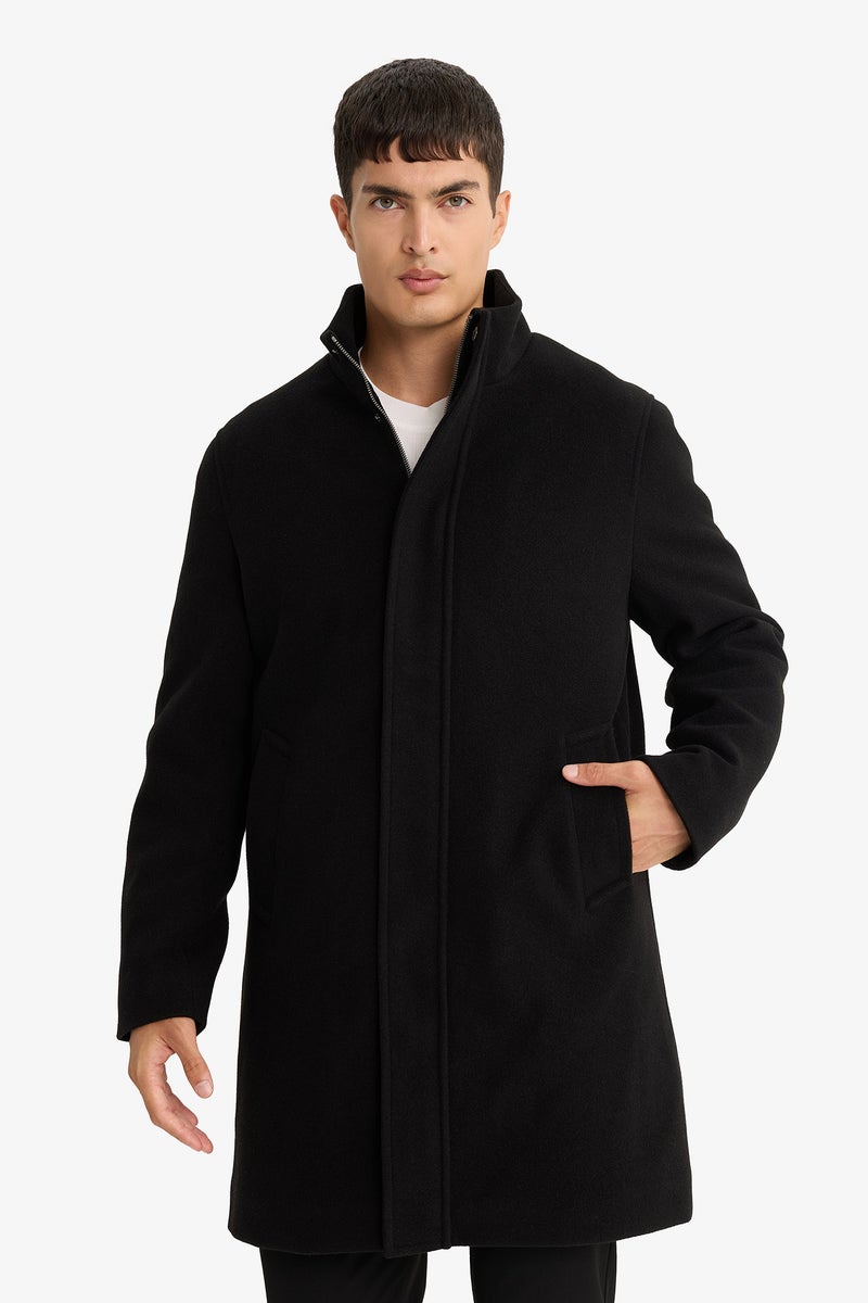 DeFacto Black Man Regular Fit Cachet Coat Casual - Image 4