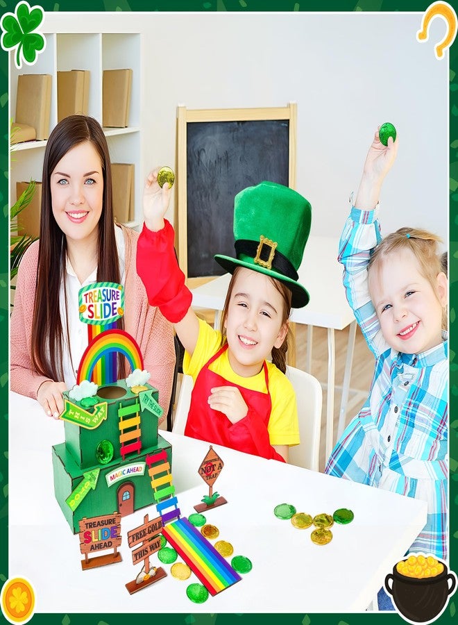 MALLMALL6 St. Patrick's Day Decorations Leprechaun Double Layers Trap Kit, Wood DIY Toys to Catch A Leprechaun Trap Craft Decor for Kids School Classroom Irish Themed Activities Shamrock Party Gifts - Image 5