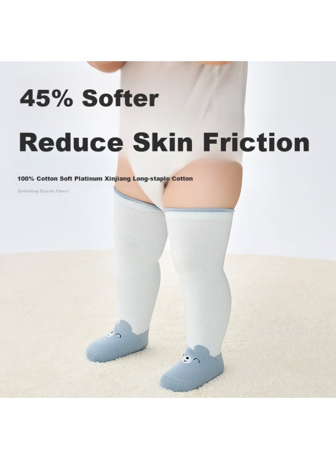 Beibi Bei Bi Baby Socks Spring And Autumn 100% Pure Cotton Newborn Baby Long Tube Socks Autumn And Winter Style Non-binding Leg 2-3 Years - Image 4