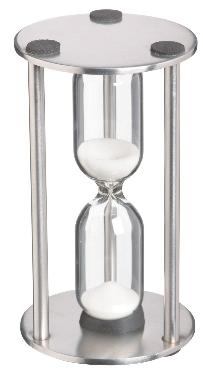 MasterClass Egg Timer Kitchen Timer 3Minute Hourglass Stainless Steel Silver