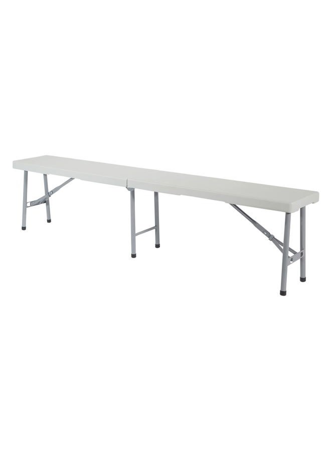 Office Star Resin Furniture for Indoor or Outdoor Use, Single, Fold in Half 6 Foot Bench - Image 2