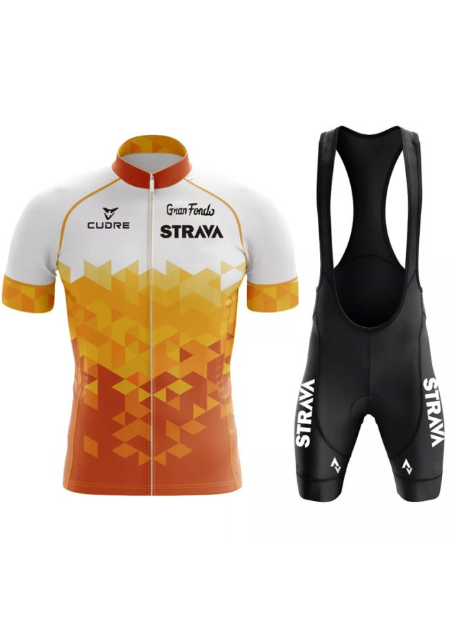 Cycling Clothing Strava Tour De France Cycling Short-sleeved Suit Sweat-wicking And Moisture-absorbing Event Cycling Clothing