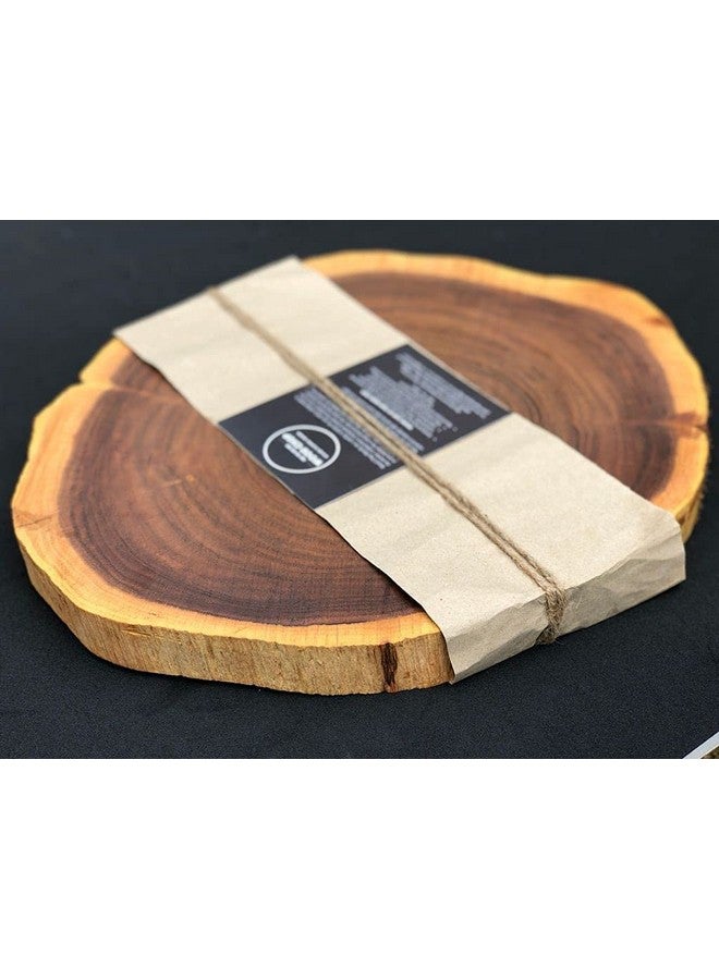 Wood Chop Wood Chop - Anti-Bacterial - Reversible - Shessham Tree Log Wooden Cutting Board - No Chemicals or Varnish Used - Natural Finish with Food Grade Mineral Oil (12 * 12 * 1.5 inch)  - Image 5