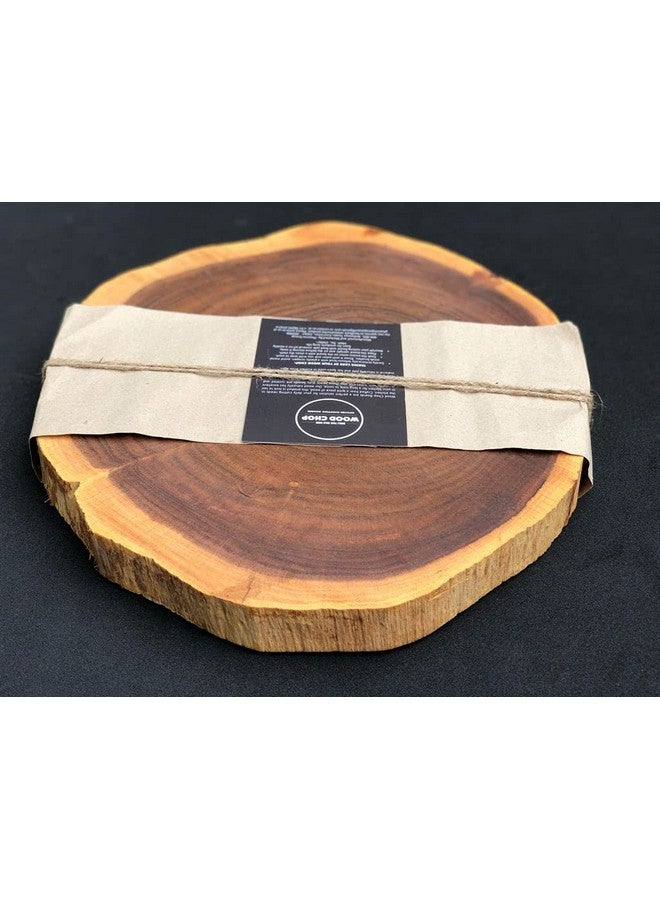 Wood Chop Wood Chop - Anti-Bacterial - Reversible - Shessham Tree Log Wooden Cutting Board - No Chemicals or Varnish Used - Natural Finish with Food Grade Mineral Oil (12 * 12 * 1.5 inch)  - Image 3