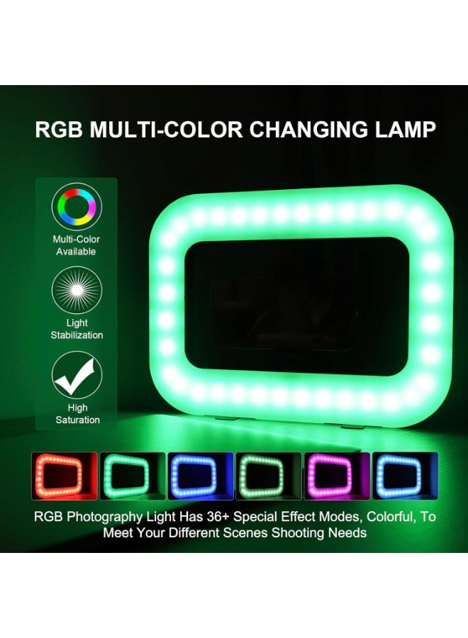 نومادو  إضاءة ملء التصوير، إضاءة حلقية محمولة، حامل فيديو للهواتف الذكية مزود بإضاءة، إضاءة سيلفي LED للمكياج، إضاءة LED محمولة بقوة ٢٠ واط، بطارية شحن مدمجة ٨٠٠٠ مللي أمبير/ساعة، حامل ثلاثي للأحذية الباردة بمسامير لولبية ١/٤ بوصة، إضاءة ملء الإضاءة للهواتف الذكية، الكاميرات، البث المباشر على تيك توك، التدوين على يوتيوب، تصوير المكياج - Image 5