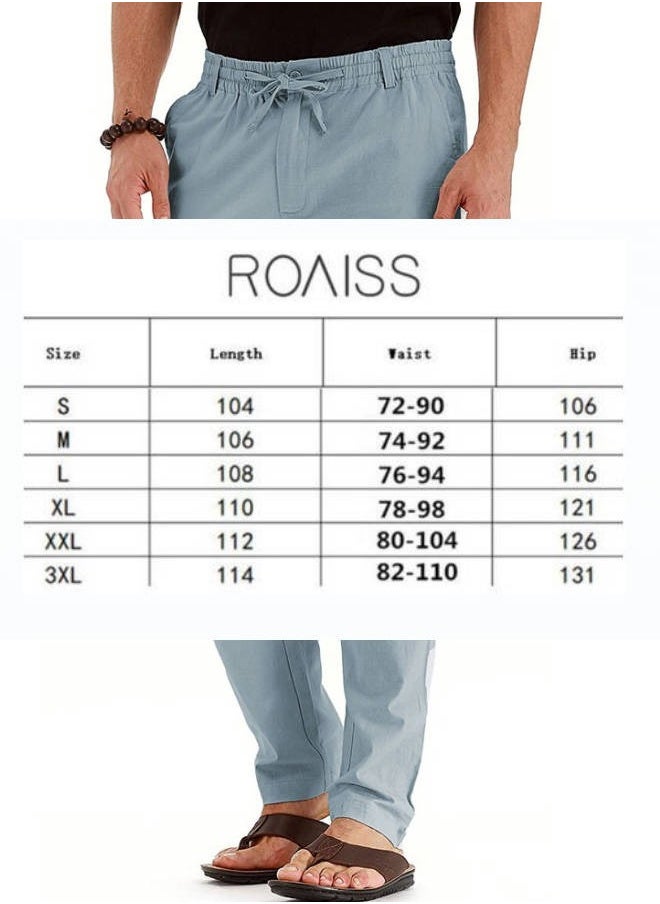 roaiss - Manfinity Basics Men's Solid Color Simple Daily Knitted Drawstring Long Pants - Image 1