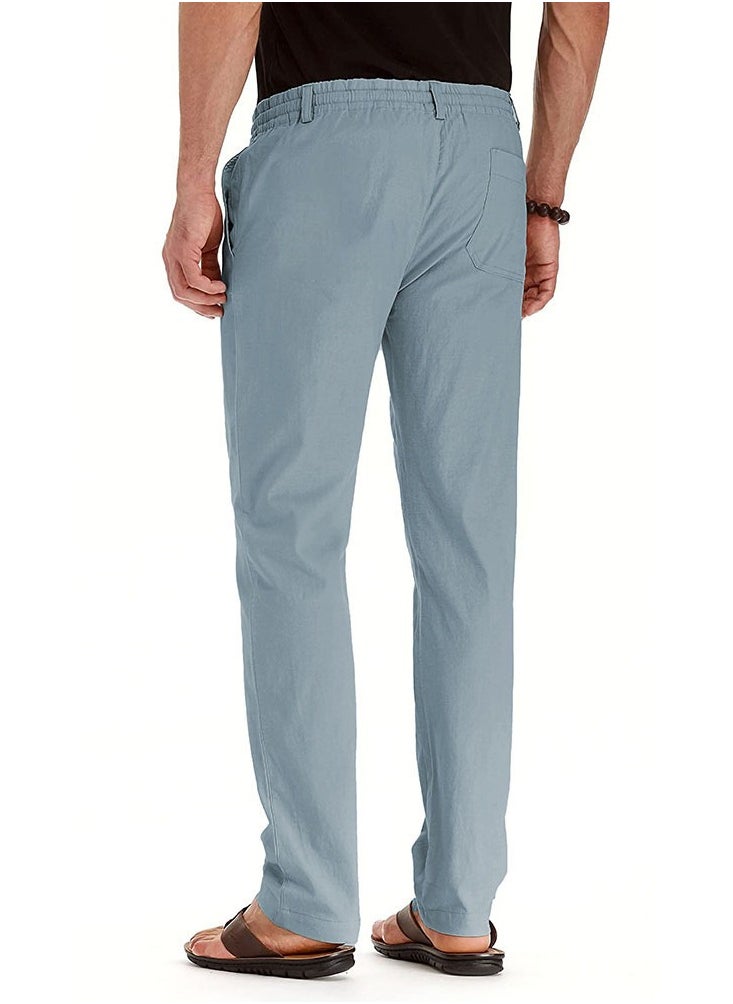 roaiss - Manfinity Basics Men's Solid Color Simple Daily Knitted Drawstring Long Pants - Image 1