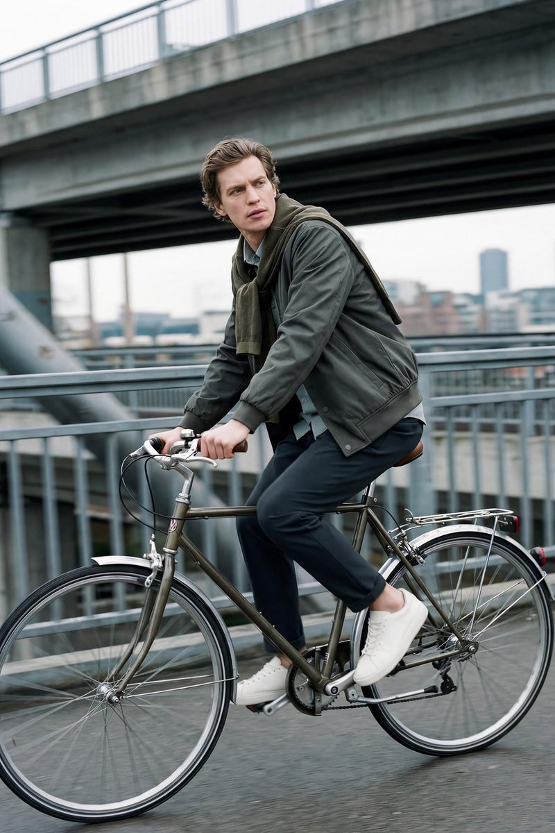 DeFacto Green Man Slim Fit Lined Snap Button Jacket Casual - Image 2