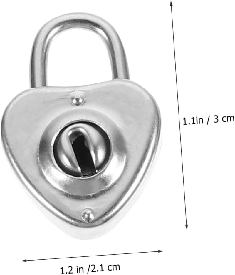 Uonlytech 12pcs Heart Shape Padlocks Mini Cabinet Locks with Keys Versatile Rustproof Luggage Security Locks for Suitcases and Toolboxes - Image 2