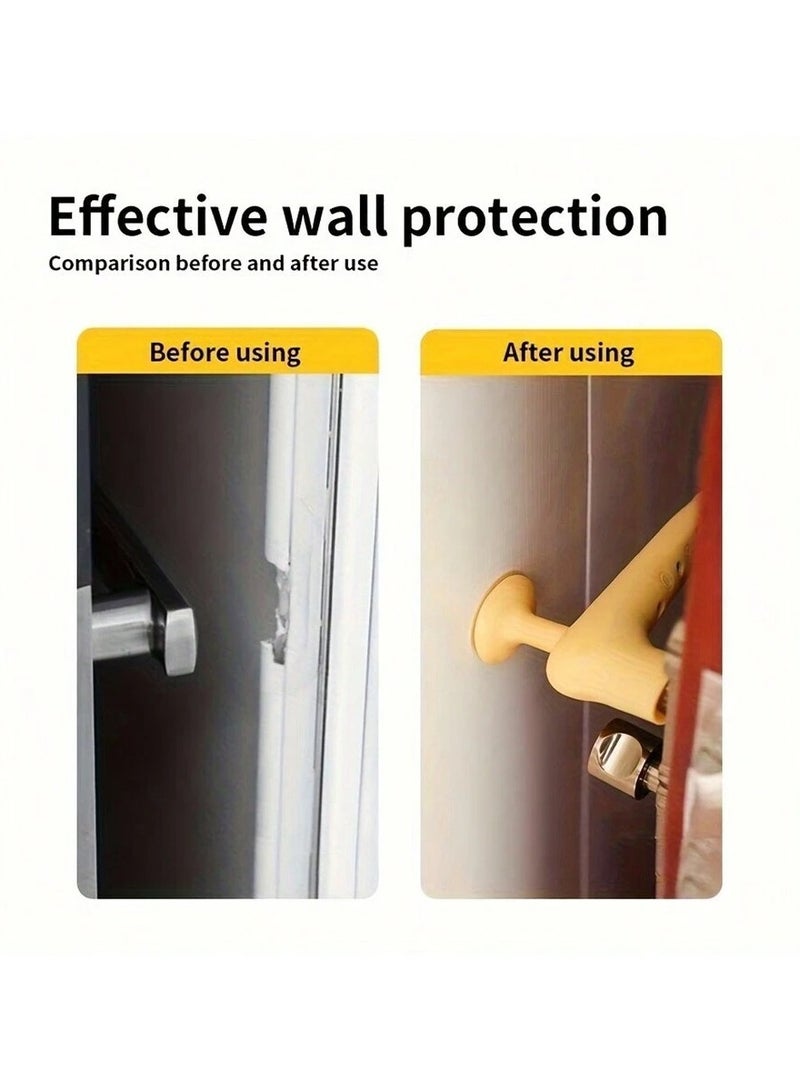 "Silicone Door Handle Cover – Anti-Collision & Static-Proof Door Protector, Silent Door Stopper (3 Pieces, Assorted Colors)"  - Image 2