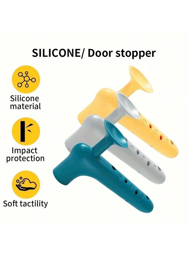 "Silicone Door Handle Cover – Anti-Collision & Static-Proof Door Protector, Silent Door Stopper (3 Pieces, Assorted Colors)"  - Image 3