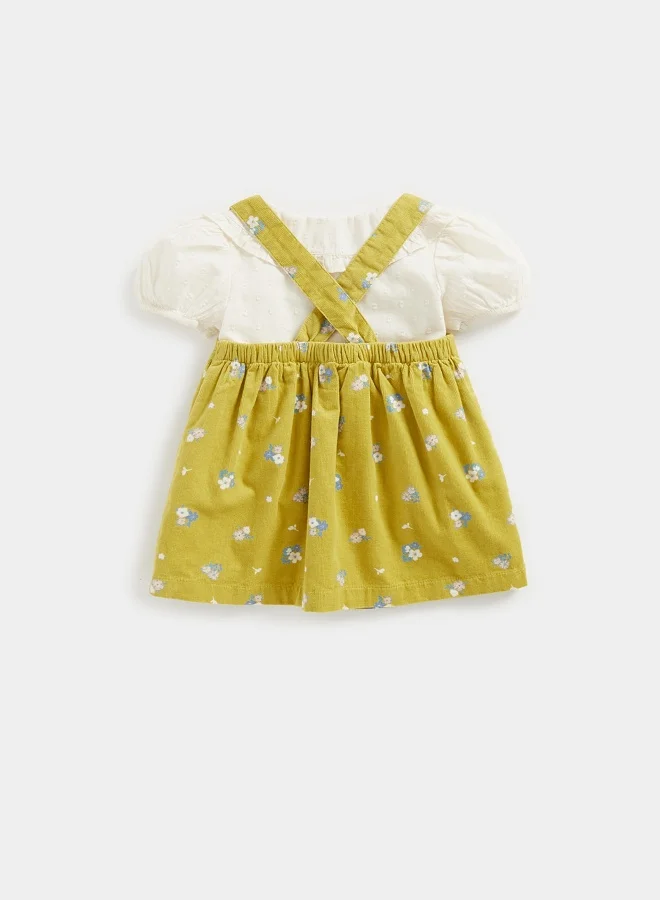 مذركير Cord Pinny Dress  Blouse and Tights Set