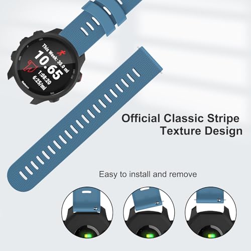 Tobfit 20mm Watch Straps for Amazfit GTS 2 Mini, Amazfit Bip/Bip U/Pro/Lite, Bip S, Amazfit GTS/ 2/2e, Galaxy Watch 4/5/6/7, Boat, Firebolt, Noise and All 20mm Watches(Light Blue) - Image 4