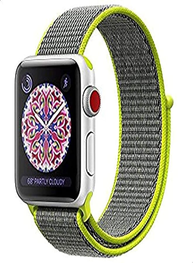 Sbaq Fabric Band for Apple Smart Watch 42 mm , Grey and Green